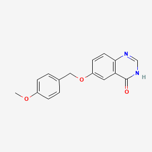 molecular formula C16H14N2O3 B8251602 6-[(4-methoxyphenyl)methoxy]-3H-quinazolin-4-one 