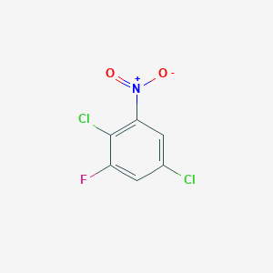 molecular formula C6H2Cl2FNO2 B8251633 2,5-Dichloro-1-fluoro-3-nitrobenzene CAS No. 131666-73-4