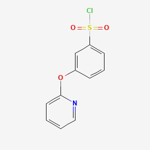 molecular formula C11H8ClNO3S B8251660 3-Pyridin-2-yloxybenzenesulfonyl chloride 