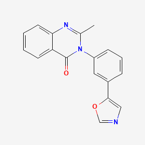 molecular formula C18H13N3O2 B8251703 2-Methyl-3-[3-(1,3-oxazol-5-yl)phenyl]quinazolin-4-one 