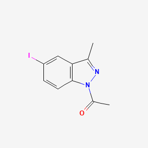 molecular formula C10H9IN2O B8251715 1-(5-Iodo-3-methylindazol-1-yl)ethanone 