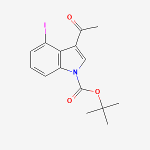 molecular formula C15H16INO3 B8251726 Tert-butyl 3-acetyl-4-iodoindole-1-carboxylate 