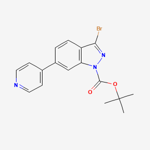 Tert-butyl 3-bromo-6-pyridin-4-ylindazole-1-carboxylate