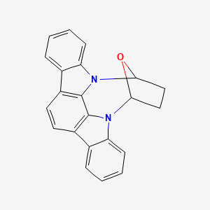 molecular formula C22H16N2O B8251750 25-Oxa-1,6-diazaheptacyclo[11.9.2.12,5.06,24.07,12.016,23.017,22]pentacosa-7,9,11,13(24),14,16(23),17,19,21-nonaene 