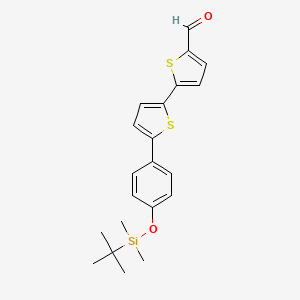 5-[5-[4-[Tert-butyl(dimethyl)silyl]oxyphenyl]thiophen-2-yl]thiophene-2-carbaldehyde