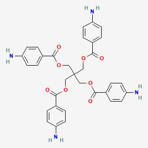 molecular formula C33H32N4O8 B8251781 [3-(4-Aminobenzoyl)oxy-2,2-bis[(4-aminobenzoyl)oxymethyl]propyl] 4-aminobenzoate 