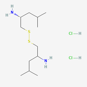 molecular formula C12H30Cl2N2S2 B8251786 1-[[(2R)-2-amino-4-methylpentyl]disulfanyl]-4-methylpentan-2-amine;dihydrochloride 