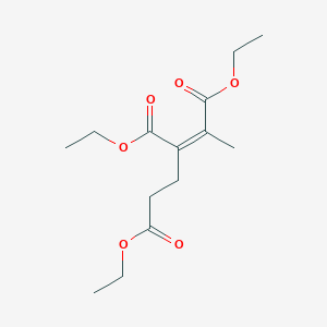molecular formula C14H22O6 B8251804 triethyl (Z)-1-methylbut-1-ene-1,2,4-tricarboxylate 