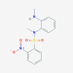 molecular formula C14H15N3O4S B8251861 N-methyl-N-[2-(methylamino)phenyl]-2-nitrobenzenesulfonamide 
