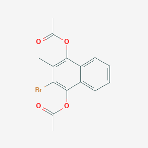 molecular formula C15H13BrO4 B8251870 (4-Acetyloxy-3-bromo-2-methylnaphthalen-1-yl) acetate 