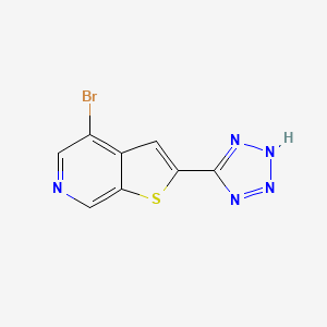 molecular formula C8H4BrN5S B8251917 4-bromo-2-(2H-tetrazol-5-yl)-thieno[2,3-c]pyridine 