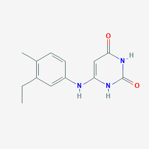 molecular formula C13H15N3O2 B8251919 6-(3-Ethyl-4-methylanilino)uracil CAS No. 87986-17-2