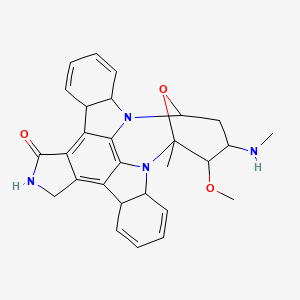 molecular formula C28H30N4O3 B8252033 3-Methoxy-2-methyl-4-(methylamino)-29-oxa-1,7,17-triazaoctacyclo[12.12.2.12,6.07,28.08,13.015,19.020,27.021,26]nonacosa-9,11,14,19,22,24,27-heptaen-16-one 