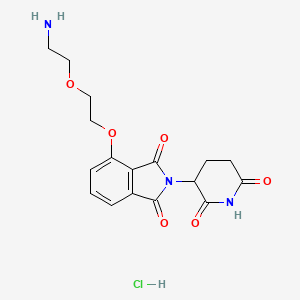 molecular formula C17H20ClN3O6 B8252057 4-(2-(2-Aminoethoxy)ethoxy)-2-(2,6-dioxopiperidin-3-YL)isoindoline-1,3-dione hydrochloride 