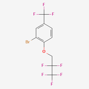 molecular formula C10H5BrF8O B8252082 2-Bromo-1-(2,2,3,3,3-pentafluoropropoxy)-4-(trifluoromethyl)benzene 