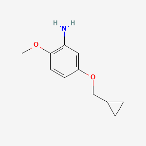 molecular formula C11H15NO2 B8252088 5-(Cyclopropylmethoxy)-2-methoxyaniline 