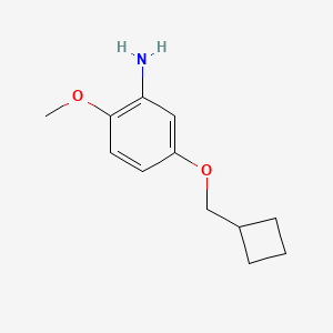 molecular formula C12H17NO2 B8252091 5-(Cyclobutylmethoxy)-2-methoxyaniline 