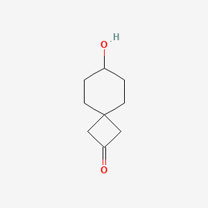molecular formula C9H14O2 B8252115 7-Hydroxyspiro[3.5]nonan-2-one 