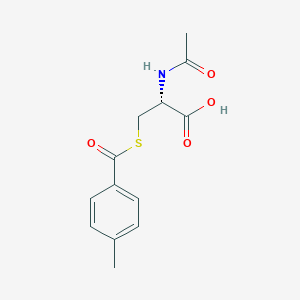 molecular formula C13H15NO4S B8252125 (S)-2-acetamido-3-(4-methylbenzoylthio)propanoic acid 