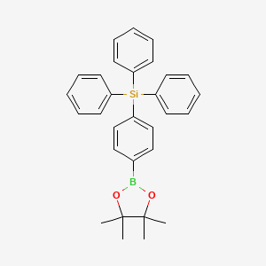 molecular formula C30H31BO2Si B8252132 Triphenyl(4-(4,4,5,5-tetramethyl-1,3,2-dioxaborolan-2-yl)phenyl)silane 