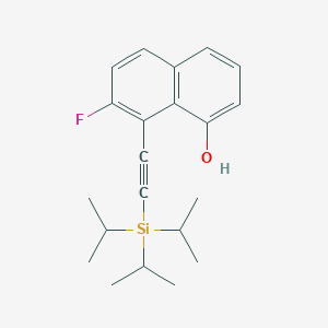 molecular formula C21H27FOSi B8252156 7-Fluoro-8-((triisopropylsilyl)ethynyl)naphthalen-1-ol 