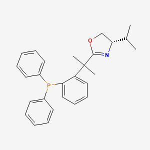 (S)-2-(2-(2-(Diphenylphosphino)phenyl)propan-2-yl)-4-isopropyl-4,5-dihydrooxazole