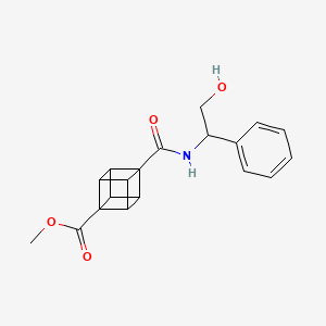 molecular formula C19H19NO4 B8252188 Methyl 4-((2-hydroxy-1-phenylethyl)carbamoyl)cubane-1-carboxylate 