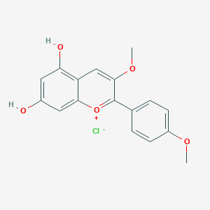 B082522 3-Methoxy-2-(4-methoxyphenyl)chromenylium-5,7-diol;chloride CAS No. 13544-51-9