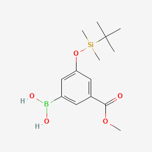 molecular formula C14H23BO5Si B8252223 (3-((tert-Butyldimethylsilyl)oxy)-5-(methoxycarbonyl)phenyl)boronic acid 