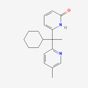molecular formula C19H24N2O B8252226 6-[1-cyclohexyl-1-(5-methylpyridin-2-yl)ethyl]-1H-pyridin-2-one 