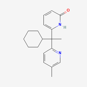 molecular formula C19H24N2O B8252226 6-(1-Cyclohexyl-1-(5-methylpyridin-2-yl)ethyl)pyridin-2(1H)-one 