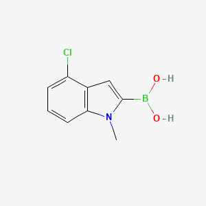 molecular formula C9H9BClNO2 B8252232 (4-Chloro-1-methyl-1H-indol-2-yl)boronic acid 