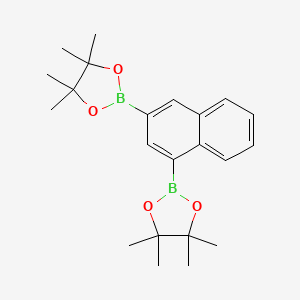 molecular formula C22H30B2O4 B8252234 2,2'-(Naphthalene-1,3-diyl)bis(4,4,5,5-tetramethyl-1,3,2-dioxaborolane) 