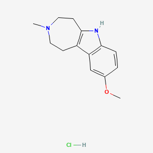 molecular formula C14H19ClN2O B8252238 9-Methoxy-3-methyl-1,2,3,4,5,6-hexahydroazepino[4,5-b]indole hydrochloride 