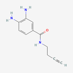 molecular formula C11H13N3O B8252256 3,4-Diamino-N-(but-3-yn-1-yl)benzamide 