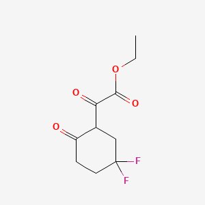 molecular formula C10H12F2O4 B8252292 Ethyl 2-(5,5-difluoro-2-oxocyclohexyl)-2-oxoacetate 