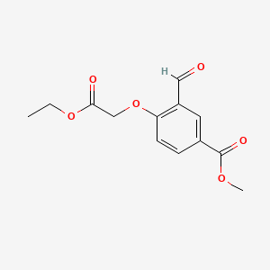 molecular formula C13H14O6 B8252300 Methyl 4-(2-ethoxy-2-oxoethoxy)-3-formylbenzoate 