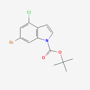 molecular formula C13H13BrClNO2 B8252307 Tert-butyl 6-bromo-4-chloroindole-1-carboxylate 