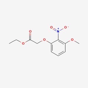 molecular formula C11H13NO6 B8252334 Ethyl 2-(3-methoxy-2-nitrophenoxy)acetate 