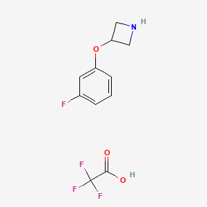 molecular formula C11H11F4NO3 B8252343 3-(3-Fluorophenoxy)azetidine;2,2,2-trifluoroacetic acid 