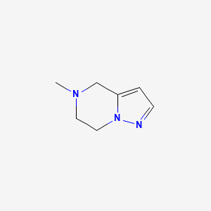 molecular formula C7H11N3 B8252350 5-methyl-6,7-dihydro-4H-pyrazolo[1,5-a]pyrazine 