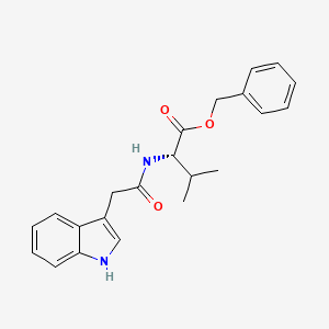 molecular formula C22H24N2O3 B8252364 benzyl (2S)-2-[[2-(1H-indol-3-yl)acetyl]amino]-3-methylbutanoate 