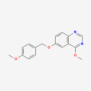 molecular formula C17H16N2O3 B8252375 4-Methoxy-6-[(4-methoxyphenyl)methoxy]quinazoline 