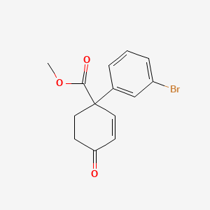 molecular formula C14H13BrO3 B8252381 Methyl 1-(3-bromophenyl)-4-oxocyclohex-2-ene-1-carboxylate 