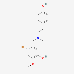 molecular formula C17H20BrNO3 B8252554 2-Methoxy-4-bromo-5-[[methyl(4-hydroxyphenethyl)amino]methyl]phenol 