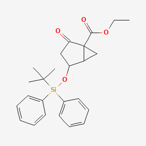 molecular formula C25H30O4Si B8252560 Ethyl 4-[tert-butyl(diphenyl)silyl]oxy-2-oxobicyclo[3.1.0]hexane-1-carboxylate 
