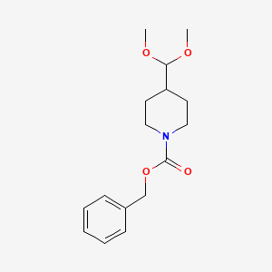 molecular formula C16H23NO4 B8252574 Benzyl 4-(dimethoxymethyl)piperidine-1-carboxylate 