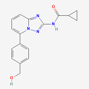 N-(5-(4-(hydroxymethyl)phenyl)-[1,2,4]triazolo[1,5-a]pyridin-2-yl)cyclopropanecarboxamide