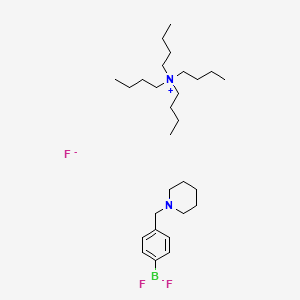 molecular formula C28H52BF3N2 B8252617 Difluoro-[4-(piperidin-1-ylmethyl)phenyl]borane;tetrabutylazanium;fluoride 