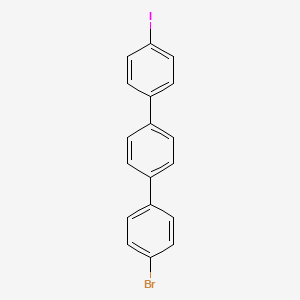 molecular formula C18H12BrI B8252669 4-Bromo-4''-iodo-1,1':4',1''-terphenyl 